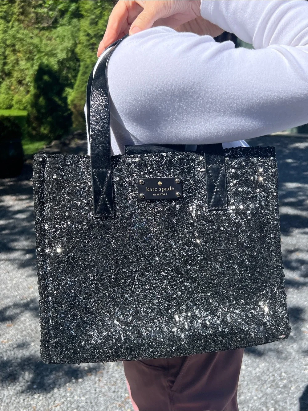 kate spade Black Glitter Tote Bag - Picture 2 of 5